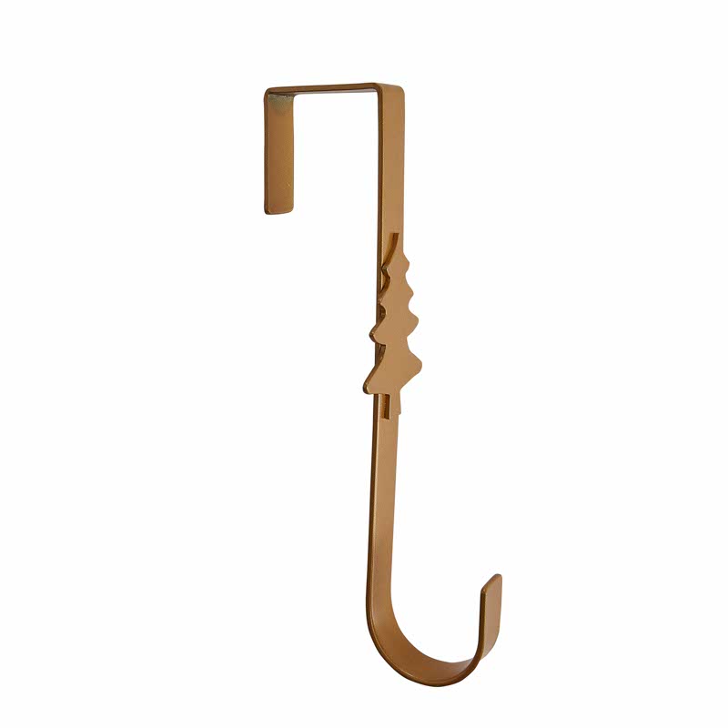 Gold Metal Christmas Tree Wreath Hanger - 30cm