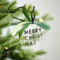 Merry Christmas with Foliage Tree Decorations (4pk)