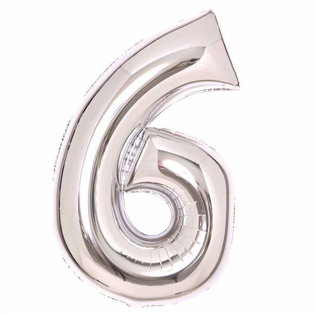 Silver Foil Number Balloons - 34"