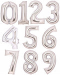 Silver Foil Number Balloons - 34"