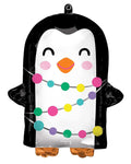 Holiday Penguin Shaped Balloon - 15" x 18" Foil